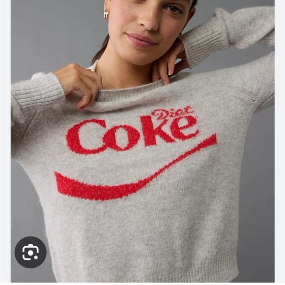 American Eagle Outfitters Sweaters - American Eagle Outfitters Gray Diet CokeSweater New with Tags cropped